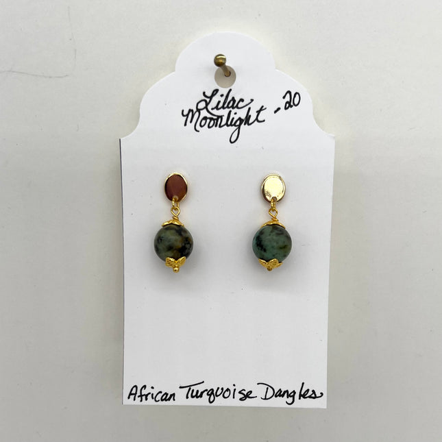 African Turquoise Dangles
