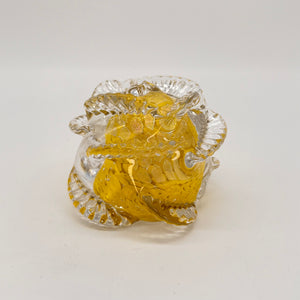 Yellow Dichro Flower Paperweights