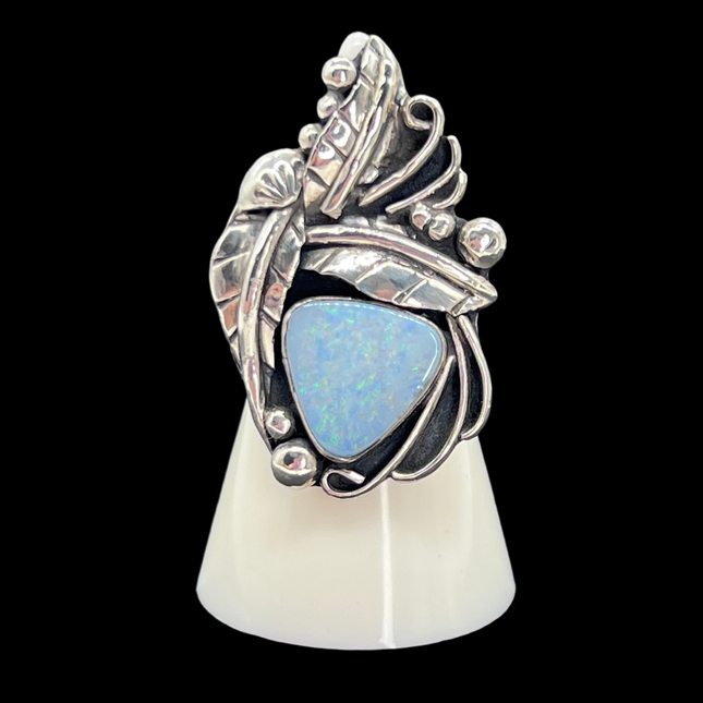 Opal Floral Ring