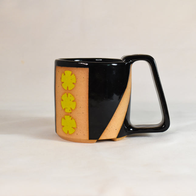 Asterisk Floral Mug - Black