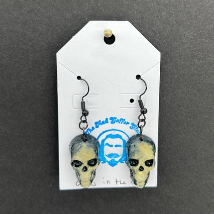 Black/White Skull Earrings