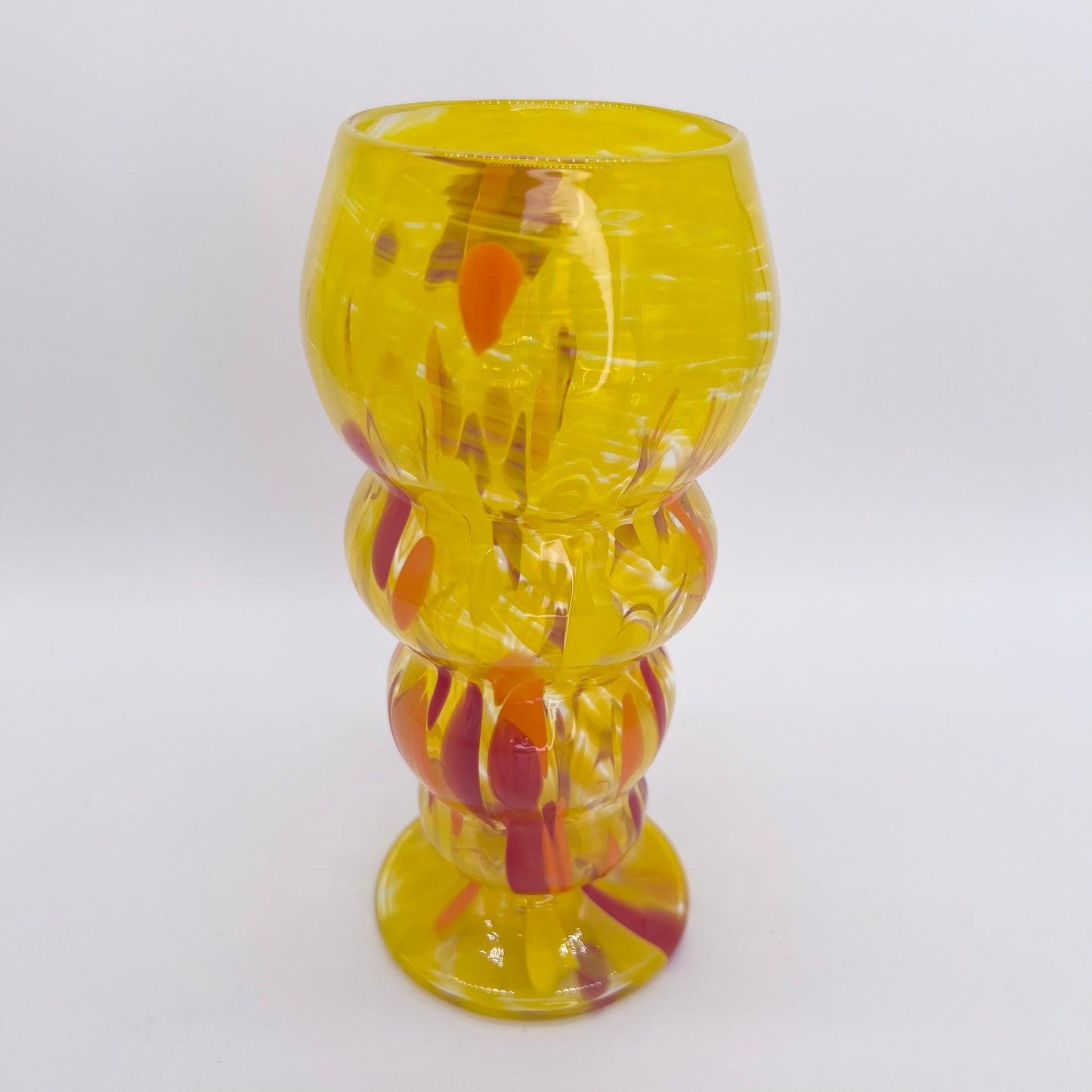 Yellow, Red, and Orange Tall Vase