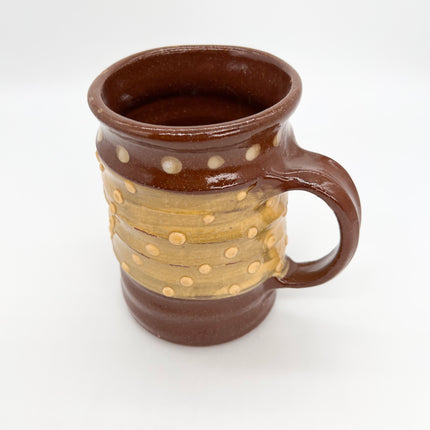 Tall Brown & Yellow Mug # 1