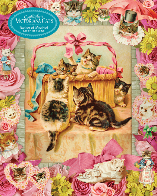 Cynthia Hart's Victoriana Cats: Basket of Mischief Puzzle