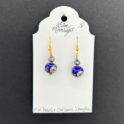 02| FW Pearls & Cloisonne Dangles