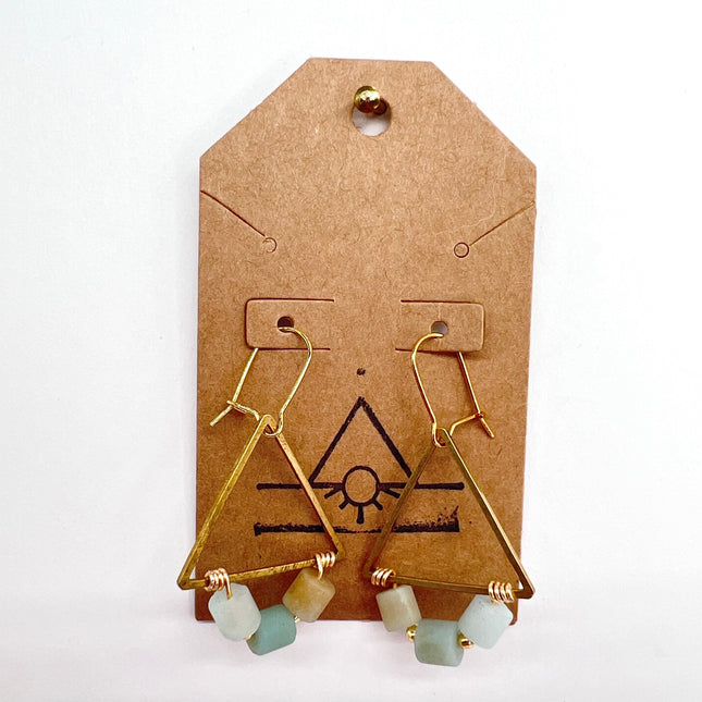 Triangle with Bowed Amazonite