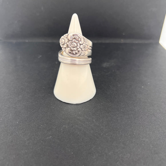 Spoon Ring Size 13 - Floral Design