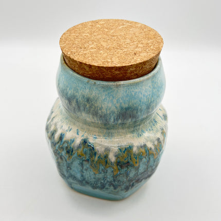 Multi Blue Corked Canister