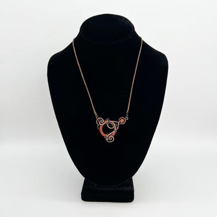 Red Jasper & Copper Octopus Necklace