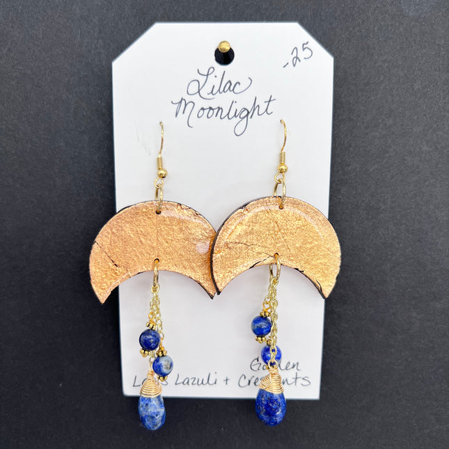 Lapis Lazuli & Golden Crescents