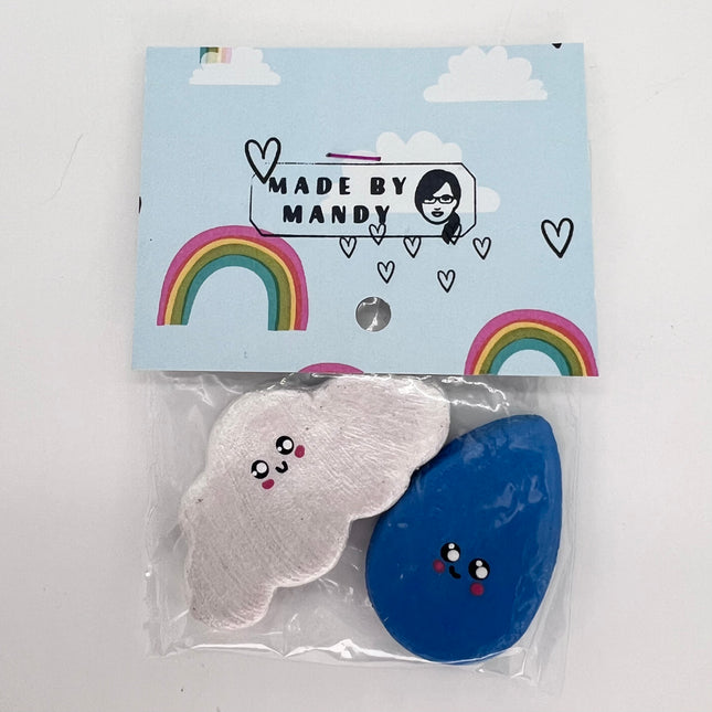 Cloud & Raindrop Magnet Set