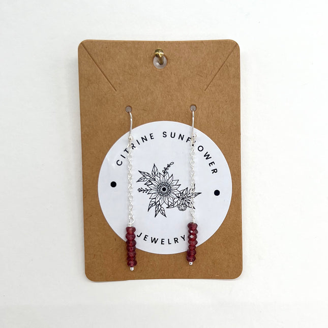 Garnet Drop Earrings
