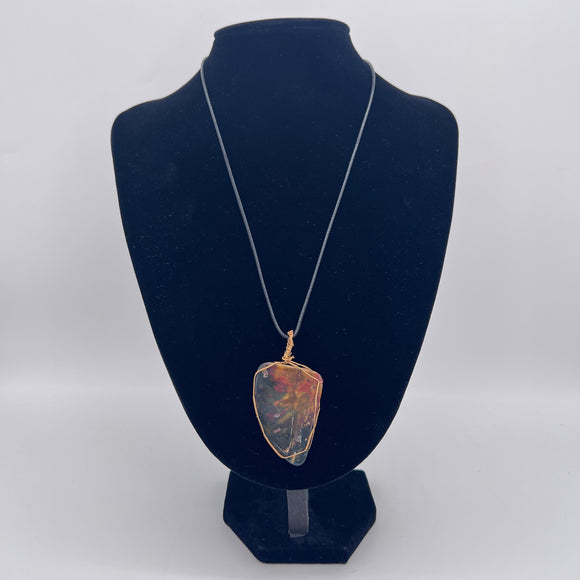 Wire Wrapped Agate Necklace