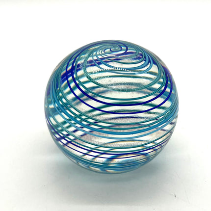 03| Blue Cane/Dichro Paperweight
