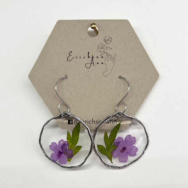 Clear w/ Purple & Green Fern