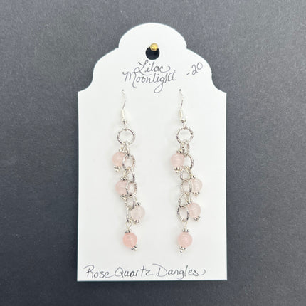 Rose Quartz Dangles