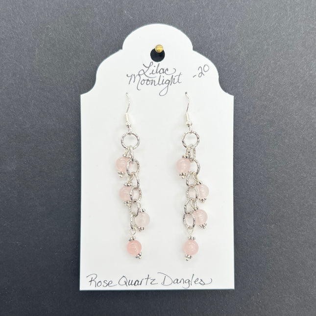 Rose Quartz Dangles