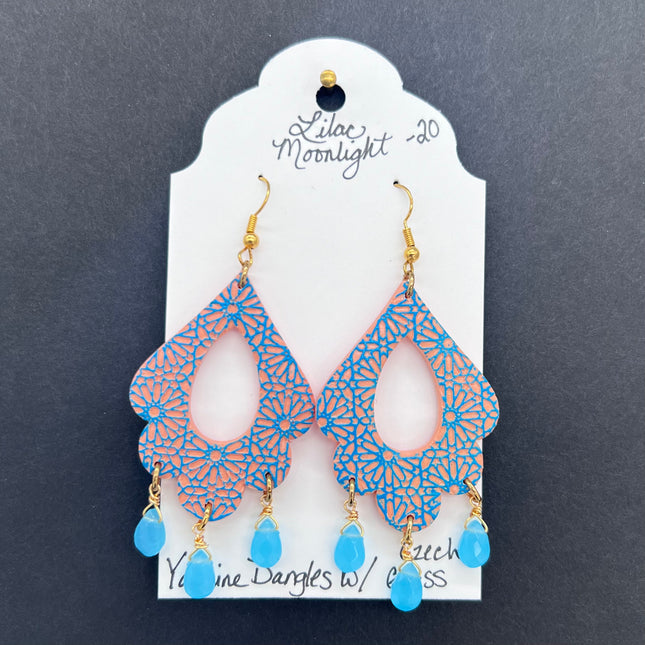 Yasmine Dangles + Czech Glass #2