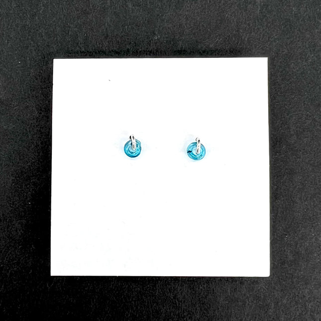 Teal Li'l Donut Earrings