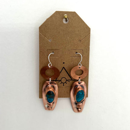 Chrysocolla Copper Earrings