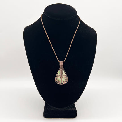 Chrome Diopside & Chrome Chyrsoprase Copper Necklace