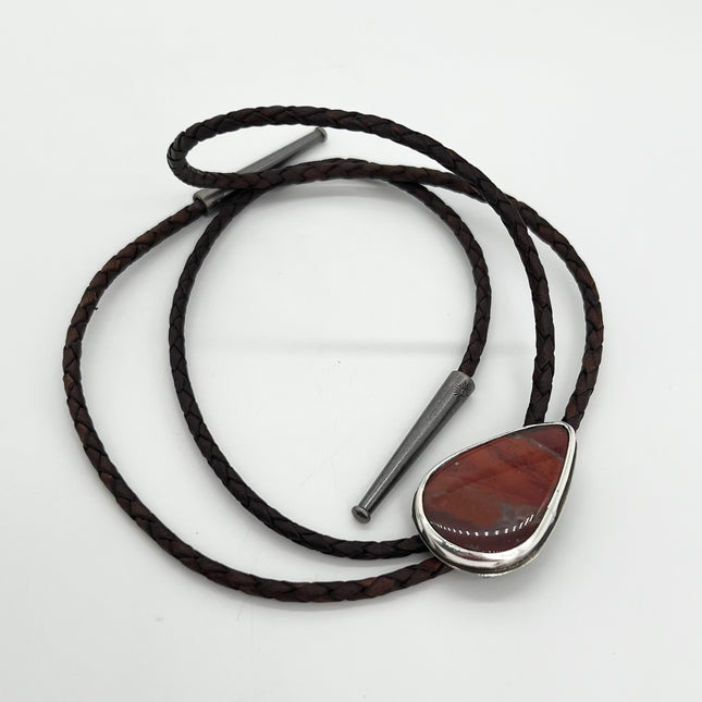 Red Jasper Agate Bolo Tie