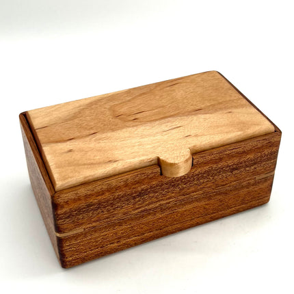 Lidded African Mahogany & River Birch Box