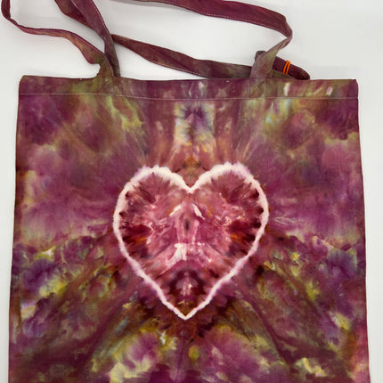 Heart Pink, Green, Purple Tote