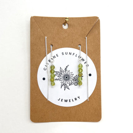 Peridot Thread Earrings