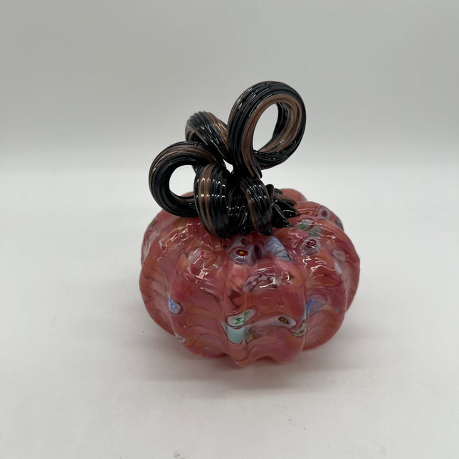 Pink Murrini w/ESU Stem Medium Pumpkin