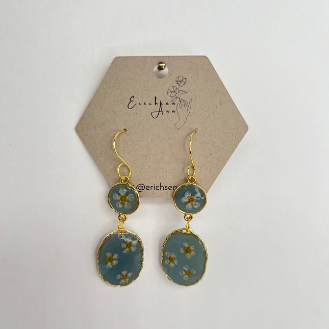 Blue with Small Daisies