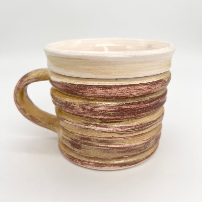 Rust Pink Mug with White