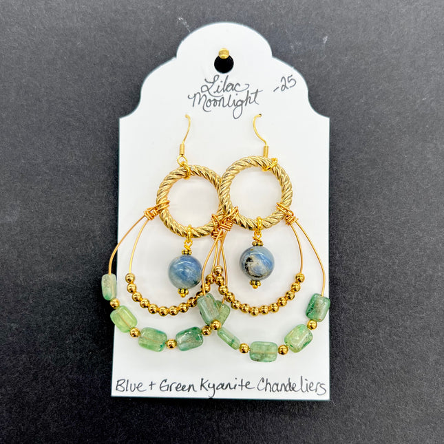 Blue & Green Kyanite Chandeliers