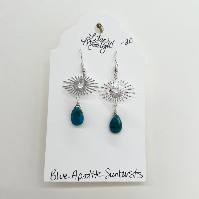Blue Apatite Sunbursts