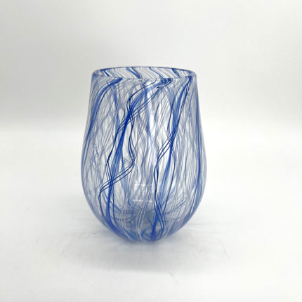 01 | White & Blue Wine Glass