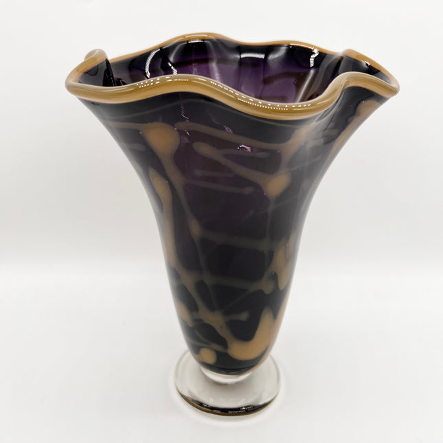 Violet Gold Floppy Vase
