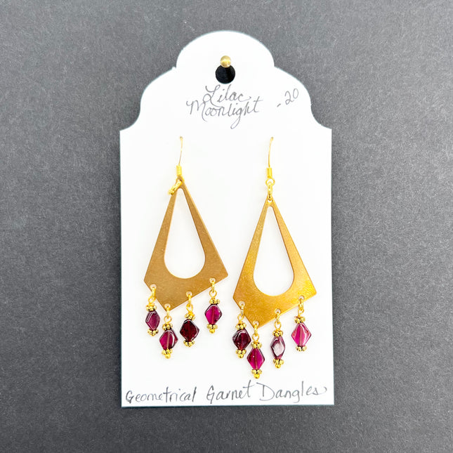 Geometrical Garnet Dangles 1