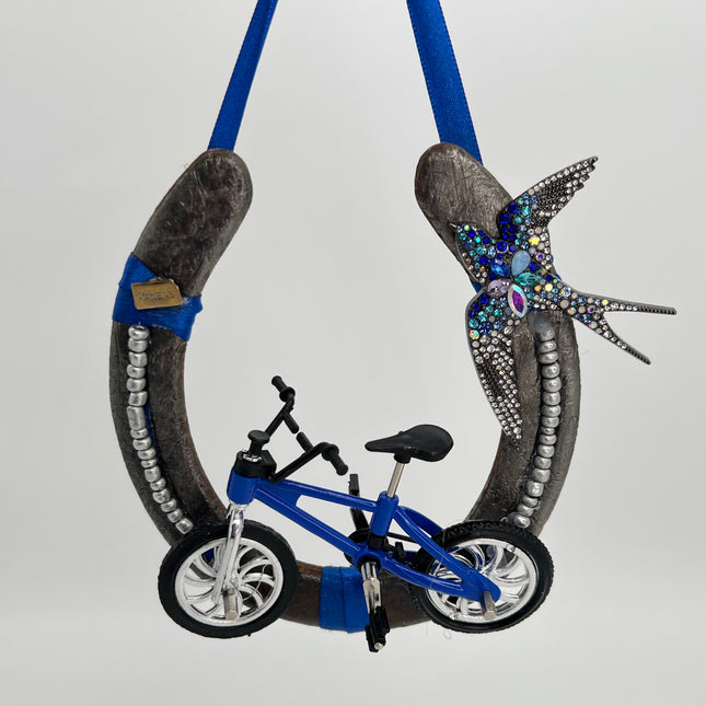 Blue Bicycle Horse Shoe