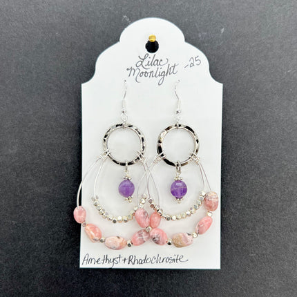 Amethyst & Rhodochrosite Chandeliers