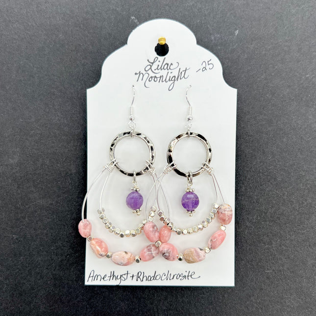 Amethyst & Rhodochrosite Chandeliers