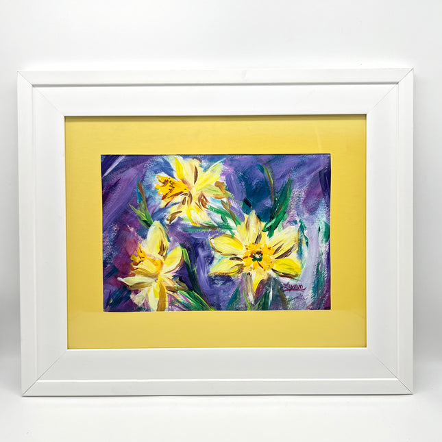Purple on Yellow Daffodils