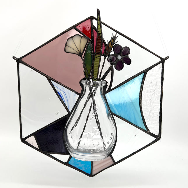 Multicolor Vase with Flowers