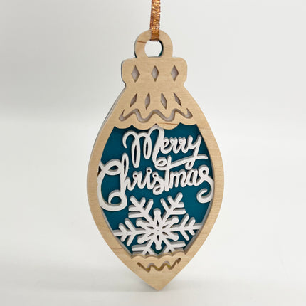 Merry Christmas Bulb Ornament