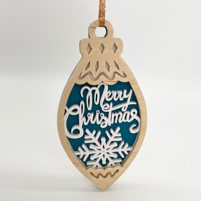 Merry Christmas Bulb Ornament