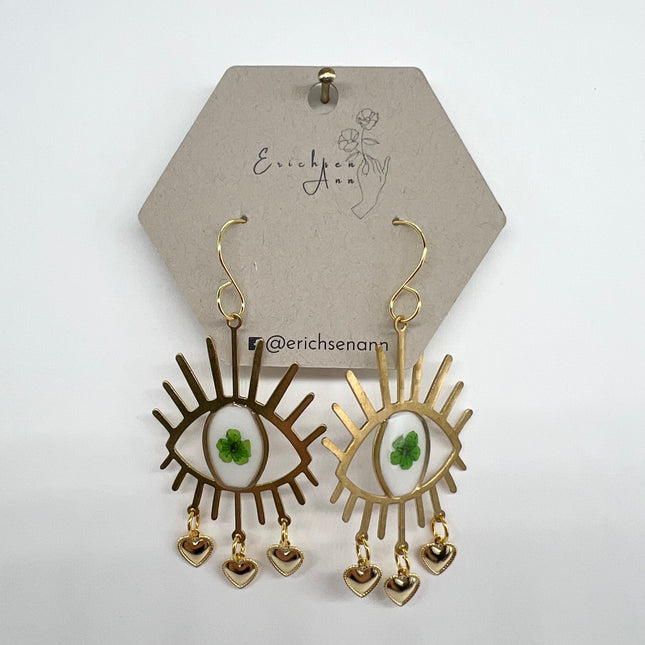 Green Eye w/ Heart Charm