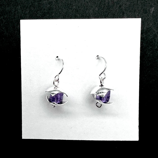 Purple Lantern Earrings