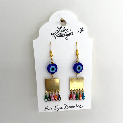 Evil Eye Square Dangles