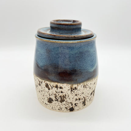 Blue & Brown Speckle Canister