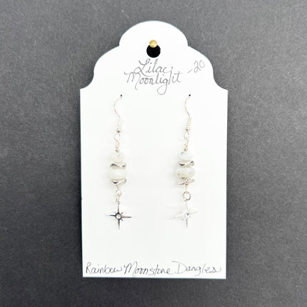 Rainbow Moonstone Dangles