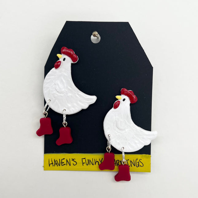 Chicken Earrings